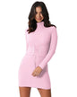 Noble Monk Women'S Rib Knit Fit And Flare Above The Knee Dress (Dr101_Lavender Pink
