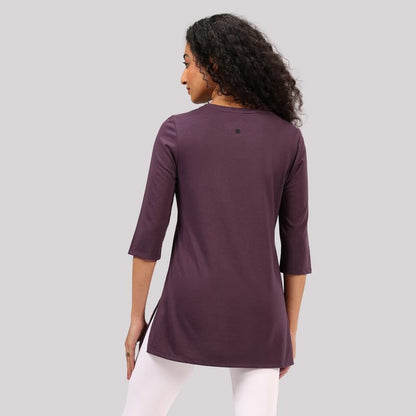 BlissClub Cotton Pro Kur-Tee, Cotton-Like Comfort, Sweat-Free Confidence, Tunic Length, High Slits, Dual-Plated Fabric, Flatteri