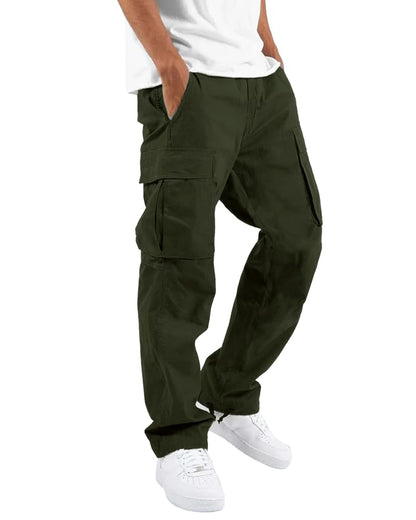 Noble Monk MenS Cargo Pant | Drawstring | Solid Cargo | Multi Pockets Trackpant