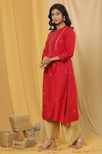 W for Woman Women Viscose Kurta Set & Parallel Pant