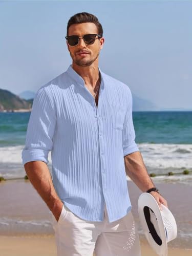 Leriya Fashion Mens Solid Regular Fit Shirt (LF-MS-6242_Blue
