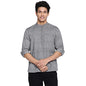 Fabindia Woven Men Grey Cotton Slim Fit Mid Placket Shirt (102745501