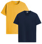 ADRO Mens T Shirts | Solid Tshirts for Men | Pure Cotton Lycra Fabric | 4 Way Stretch Smart tech Tshirt | Pack of 2 Round Neck T