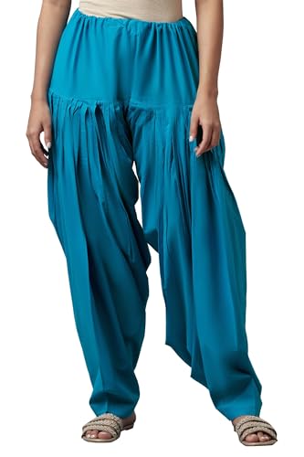 Aurelia WomenS Cotton Casual Style Patiala Pants (Crk60025-01120_Blue_X-Large)
