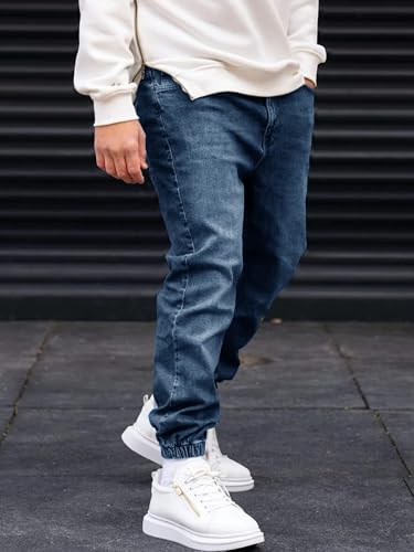 Noble Monk MenS Baggy Fit Jeans | Cargo Pocket | Streachable Jean For Men Navy Blue