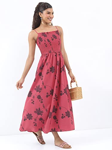 Ketch WomenS Polyester Modern Midi Casual Dress (Khj6000138_Rose