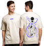 ADRO Oversize T Shirt for Men | Drop Shoulder Cotton T Shirt | Anime Oversize T-Shirt | Luffy T Shirt Gear 5| Trendy Front and B