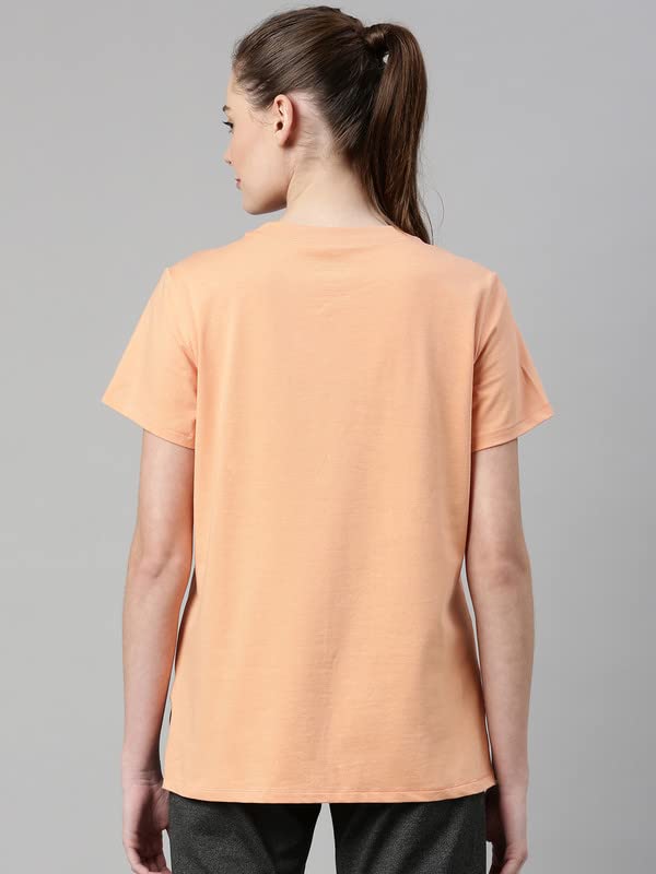 Enamor Athleisure Relaxed Fit Short Sleeve Round Neck Antimicrobial Finish Breathable Stretch Cotton Activewear Sports Tshirt fo