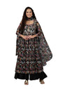 Aurelia WomenS Floral Printed Flared Kurta Set With Palazzos And Dupatta For Women
