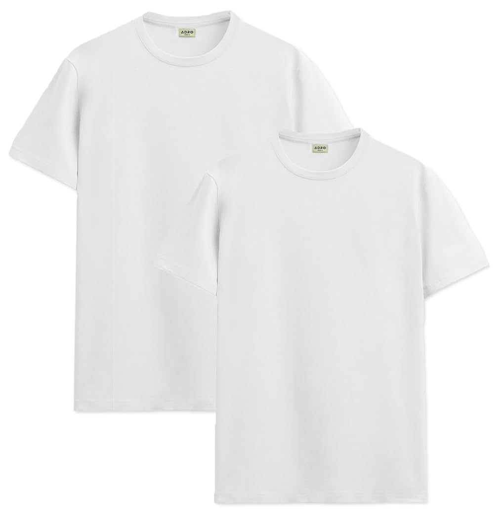 ADRO Men's Solid Regular Fit T-Shirt (RCM2-PLN)