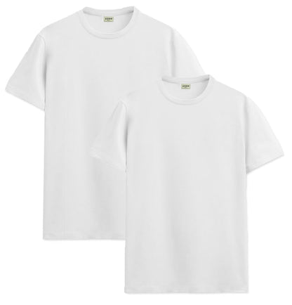 ADRO Men's Solid Regular Fit T-Shirt (RCM2-PLN)