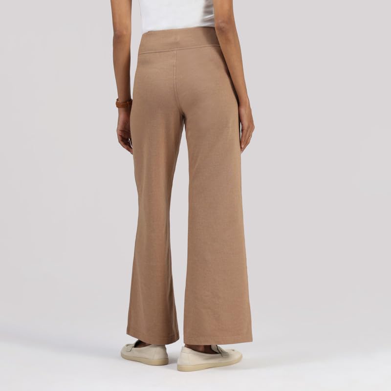 BlissClub Work-to-Wine Twill Flare Pants, Twill Pattern, Cotton Pants, Breathable and Stretchy,Tall Above 55