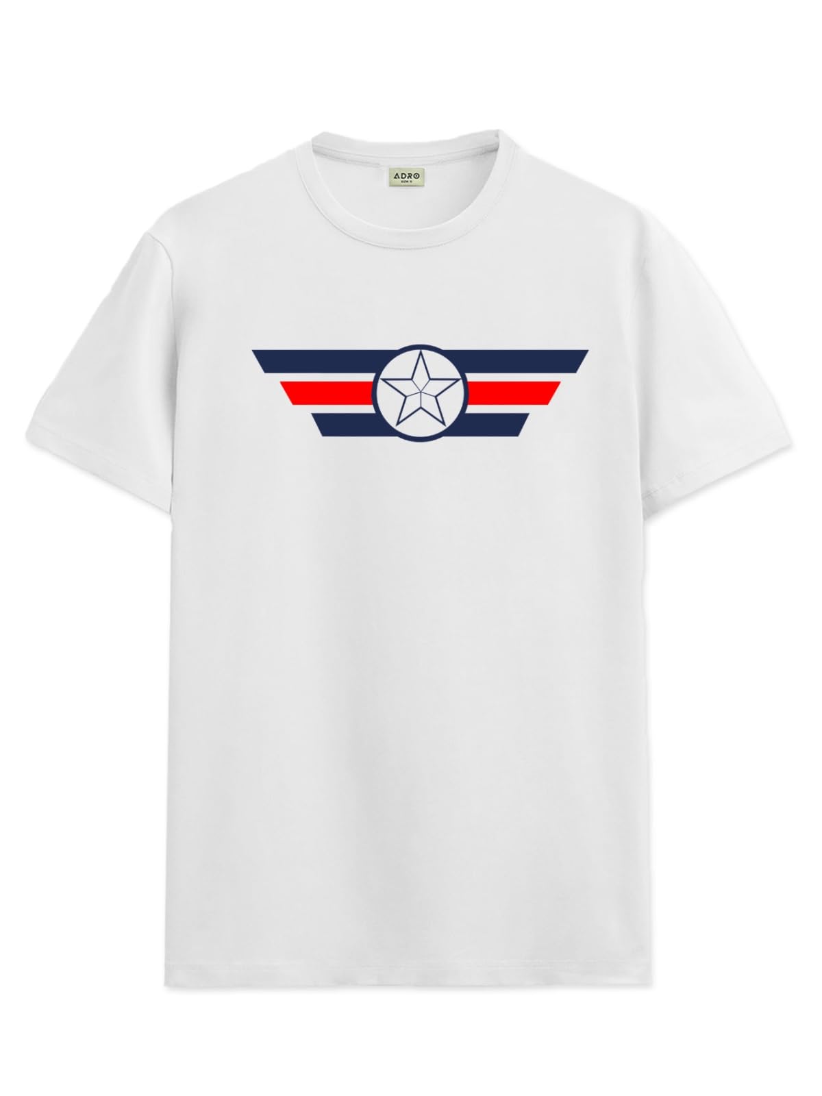 ADRO Tshirt for Men | Printed T Shirt for Men | 100% Cotton T-Shirt |Printed T Shirt | T-Shirts | RN24-CAP-WH