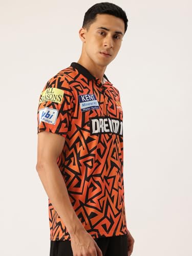 Playr UnisexS Regular Fit Jersey (Prsrh25-Fanjhs-Plain-Adult_Orange