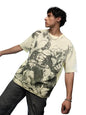 The Souled Store Hulk: Smashin Sketch 6.2 Men and Boys Short Sleeves Round Neck Off White Graphic Printed Cotton Oversized T-Sh