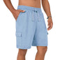 Nobero MenS Cargo Shorts (1M-Bwsh-R0082_Powder Blue