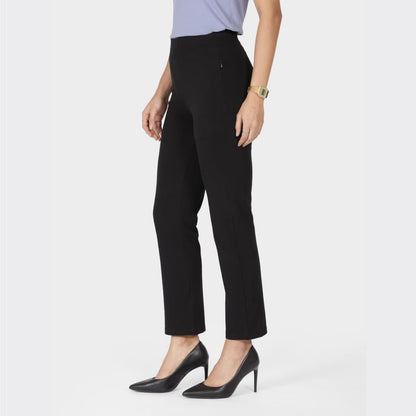 BlissClub Women AM PM Cotton Straight Pants - Regular | Wide Waistband | High Rise | Drawstring | 2 Pockets