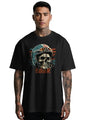 Peppyzone Mens Oversized Fit T-Shirt (OST-Biker 11-15_Black2