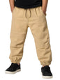 The Souled Store Solids: Sunny Sand Boys Drawstringed Regular Fit Cotton Joggers (2-8 Yrs)