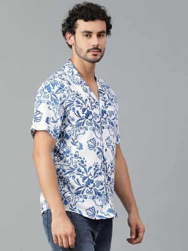 Kotty MenS Casual Printed Spread Collar & Premium Fabric & Stylish & Comfortable Casual Wear Shirt(Multicolor,M)