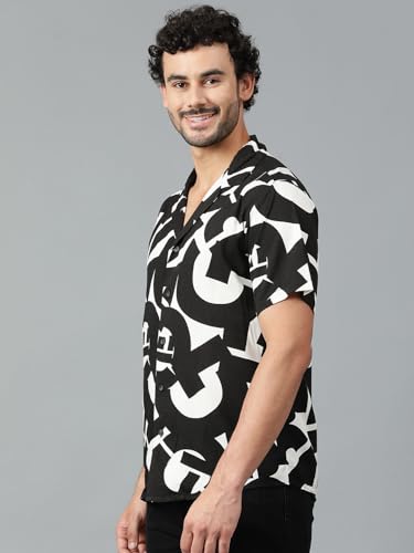 Kotty MenS Fashionable/Casual Printed Spread Collar & Premium Fabric & Stylish & Comfortable Casual Wear Shirt(Multicolor,Xl)