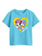 Bon Organik Girls Regular Fit T-Shirt (BON11422_Sky Blue