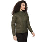 Campus Sutra Womens Olive Green Puffer Regular Fit Bomber Jacket for Winter Wear | Standing Collar | Full Sleeve | Zipper | Cas