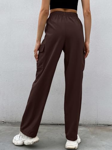 Leriya Fashion WomenS Parachute Cargo Pants  High Waist Flared Korean Trousers With Pockets | Trendy Casual Wear For Daily & Tra