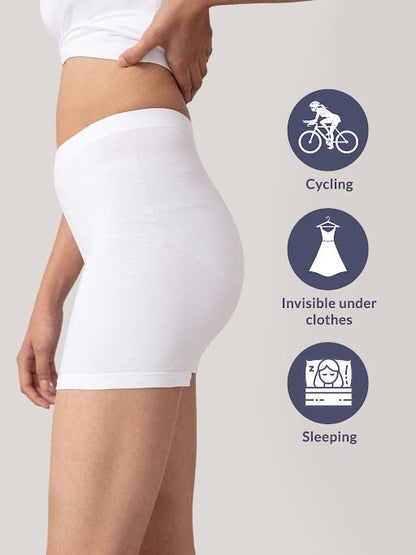 Nykd (Nyp083 Po2 Cotton Stretchable Cycling Shorts For Women | High Waist Shorties With Full Coverage & Concealed Waistband | Id