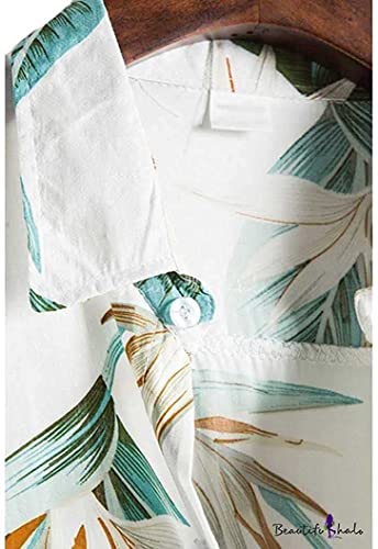 OM SAI LATEST CREATION Shirt for Men || Rayon Shirts for Men || Tropical Leaf Printed Short Sleeve & Spread Collar Shirts for Bo