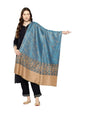 Aarika Womens Winter Wear Blue Colour Floral Woolen Shawl-(Free-Size)-(Swl-W-As-115-T-Blue-Free-Size)