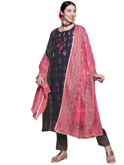 anubhutee Women Rayon Kurta Palazzo With Dupatta Set