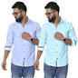 PinkMint Shirt for Men Cotton Fancy Long Sleeve Button Down Formal Combo Shirt Stylish Summer Shirt Fancy Goa Wear (Pack of 2)
