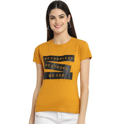 Preneum Womens Cotton Regular Fit Latest Graphic Stylish Printed Short Sleeves Casual T-Shirt || Trends & Stylish (Pack 4), Met