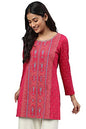 Aurelia Womens Cotton Regular Kurti (22NOA13704-703512_Pink