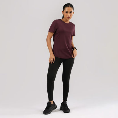 BlissClub CloudFlex Round Neck Tee, Weightless Comfort All Day Long, Feels Like Second Skin, Flattering fit,Insanely Lightweight