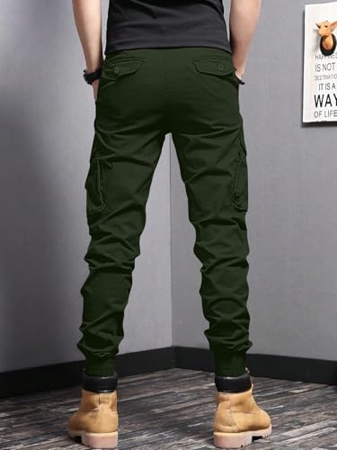 Leriya Fashion MenS Cargo Pants With Pockets | Cotton Joggers For Men | 6 Pocket Jeans Pant | Casual Trousers For Men (Lf-Tp-11