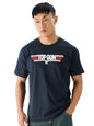 The Souled Store Official Top Gun: Logo Men And Boys Short Sleeve Round Neck Navy Graphic Printed Regular Fit Cotton T-Shirts