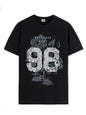 ADRO Graphic Printed T-Shirt for Men - 100% Cotton, Regular Fit, Soft Breathable Fabric. (RN23-M-98-BL_Black_XL)