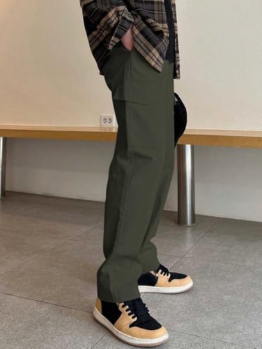 Greciilooks MenS Regular Casual Pants (Gl-Tp-1079_Green