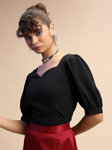 Ketch WomenS Casual Fit Tops (Khtp000483_Black