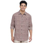 Fabindia Men Cotton Regular Collar Shirt Brown_S