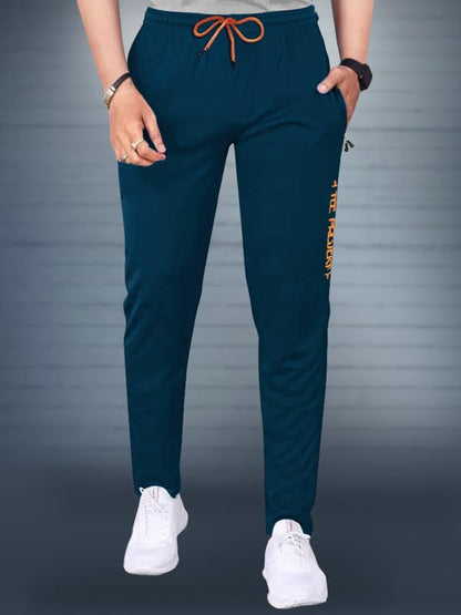 Tee Projekt Lycra Combo Soild & Zippered Pockets Style Regular Fit Track Pant for Men Jogger, Gym Wear, Yoga