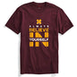 ADRO Believe in Yourself Printed T-Shirts for Men & Women (RNR-S35-BEL-BG_Maroon_XL)