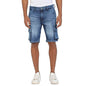 Campus Sutra MenS Boyfriend Shorts (Cbssm23Jn_Short61_M_Pln_Bu_Blue
