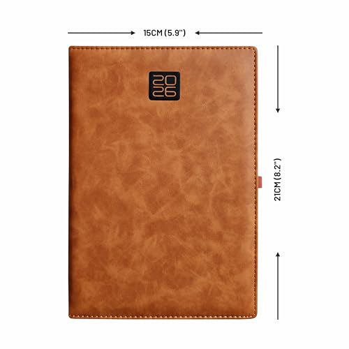 Anupam Merito 2026 Diary With Dates, New Year Diary 2026 Daily Planner 80 Gsm Full Page For Monday-Friday & Saturday-Sunday In O