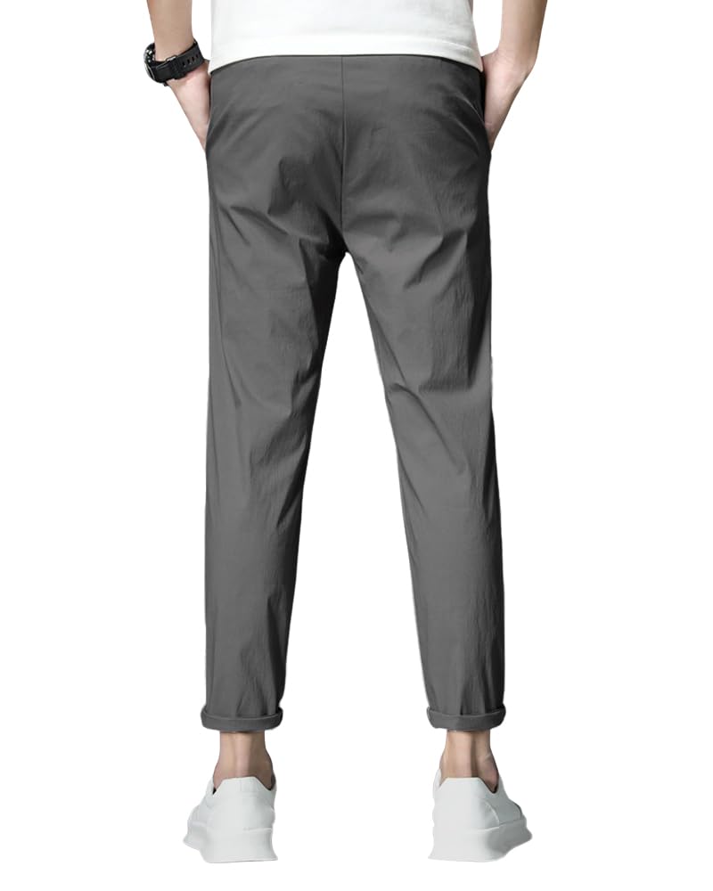 Eyebogler MenS Solid Brand Logo Track Pants Charcoal Grey