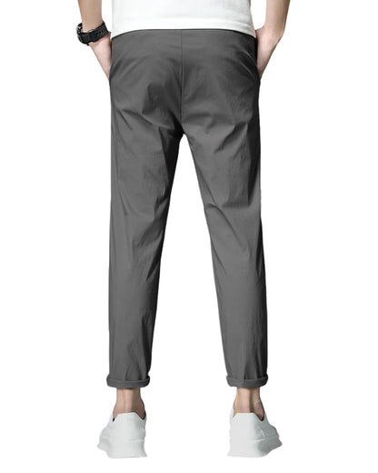 Eyebogler MenS Solid Brand Logo Track Pants Charcoal Grey