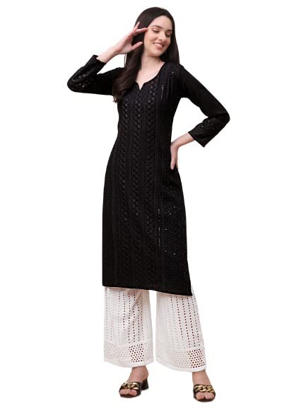 Gufrina WomenS Viscose Rayon Printed Straight Kurta And Palazzo Set For Girls