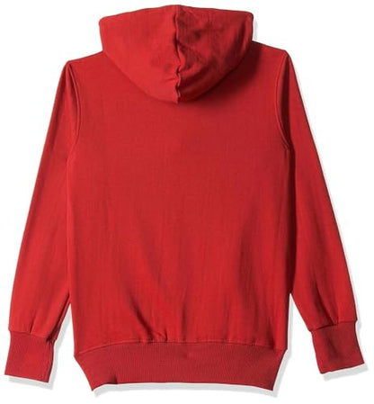 T2F Cotton Hooded Neck Regular Fit Hoodie (Boys-SS_35_Red